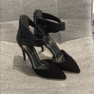 Enzo Angiolini Black Stiletto Heels with Ankle Strap